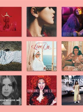 Selena Gomez傻脸音乐专辑封面海报宿舍卧室房间装饰画墙贴无框画