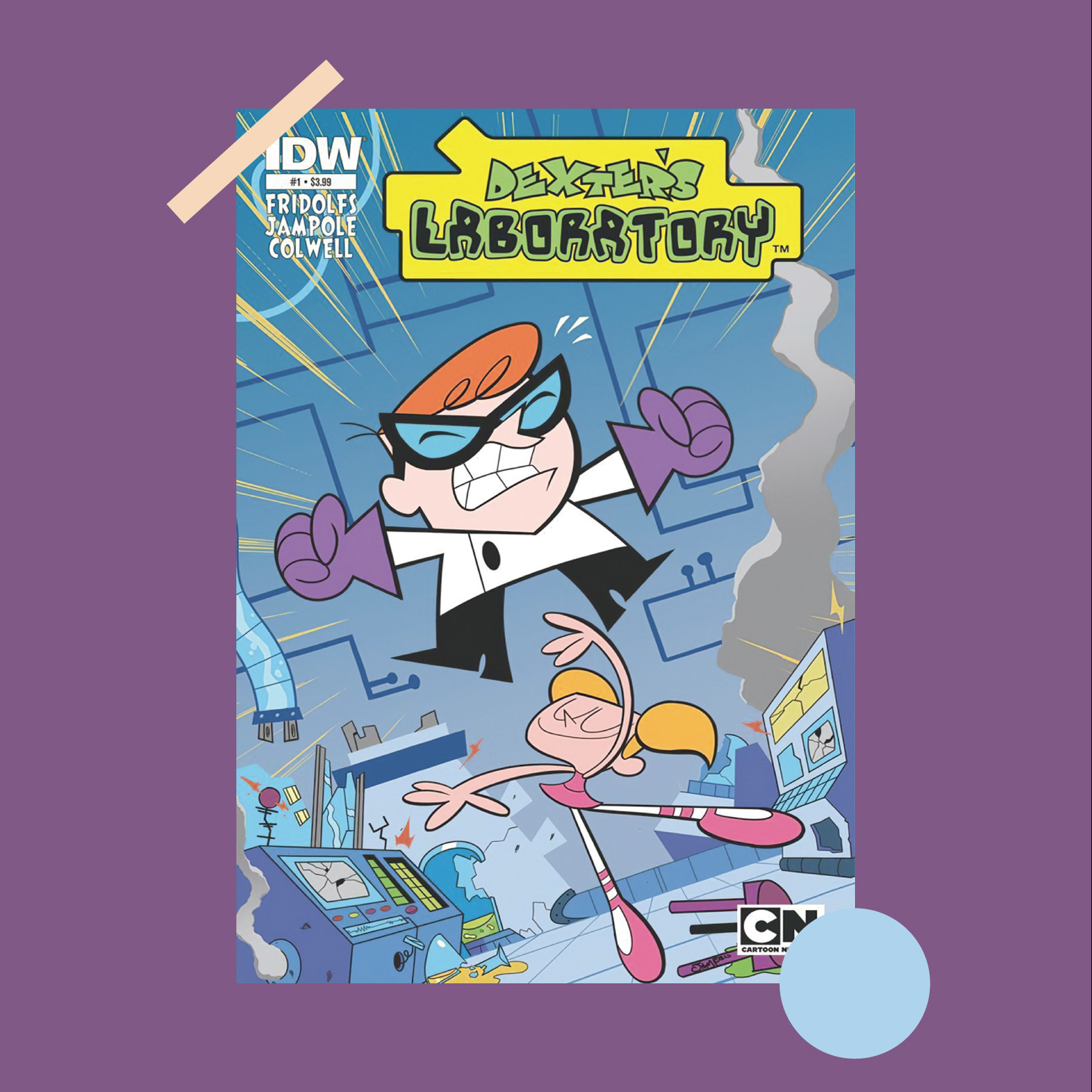 德克斯特的实验室/美国动画卧室宿舍客厅背景墙拼贴画海报装饰画