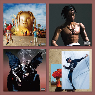 Travis Scott蟑螂侠专辑封面海报卧室房间床头装饰画墙贴无框画
