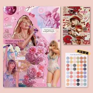 taylor swift霉霉拼贴海报卧室宿舍房间床头装饰画墙贴无框画1
