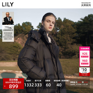 【天猫预售】法奢白金0感泡芙LILY中长款鹅绒服女羽绒外套