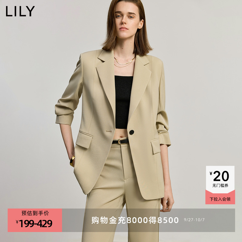 LILY通勤收腰七分袖女装西装外套