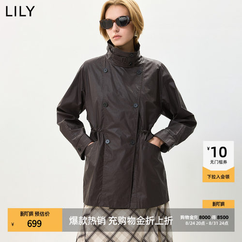 LILY短款立领通勤纯棉工装外套