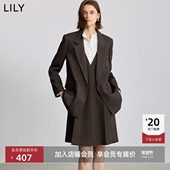 复古休闲气质通勤宽松小个子高级感西装 LILY2025冬新款 女装 外套