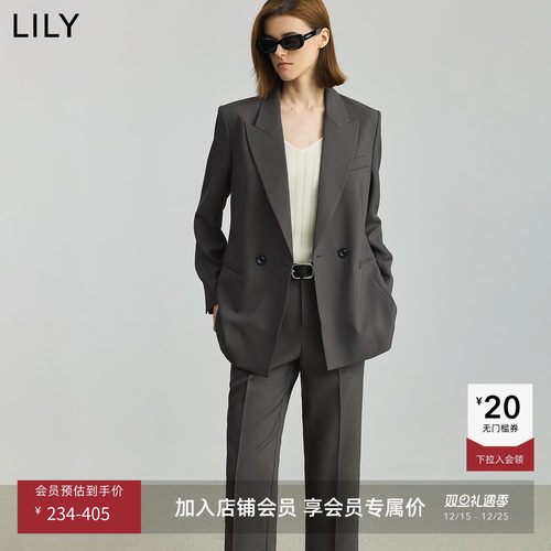 LILY通勤格雷简约新款西装外套
