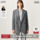 LILY大师系列 商场同款 25春新款 女绵羊毛混纺宽松通勤西装 外套
