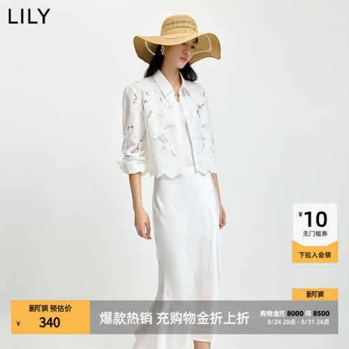 LILY通勤长袖法式女装镂空外套