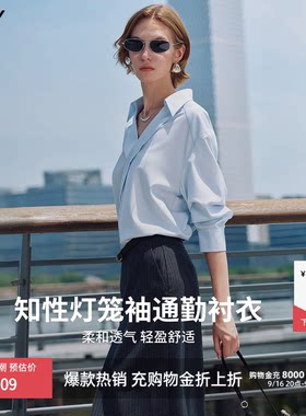 LILY通勤套头设计感新款雪纺衫