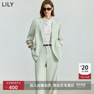 含亚麻莫兰迪驳领高级感西装 女装 LILY2025新款 外套 商场同款