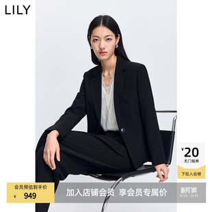莫代尔醋酸混纺廓形通勤西装 女装 LILY2026春新款 外套 商场同款