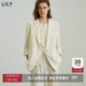 防晒防透LILY2025新款 外套 职业通勤米白色西装 女装 气质UPF50