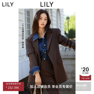 菁英西装 复古老钱风廓形宽肩通勤高级感西服外套女 LILY2025新款