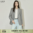 都市通勤气质时尚 百搭简洁一粒扣休闲西装 女装 LILY2024夏新款 外套