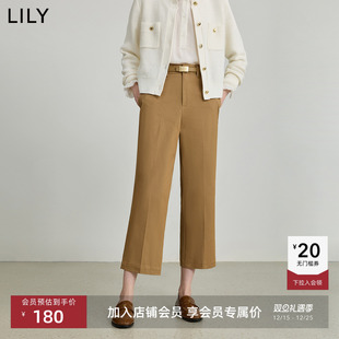 商场同款 直筒裤 LILY2025新款 可露丽弹力九分裤 小个子 女装