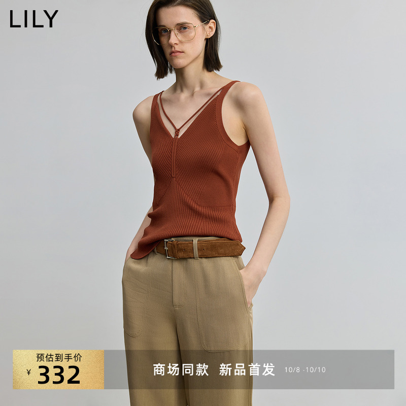 LILY复古新款吊带休闲针织背心