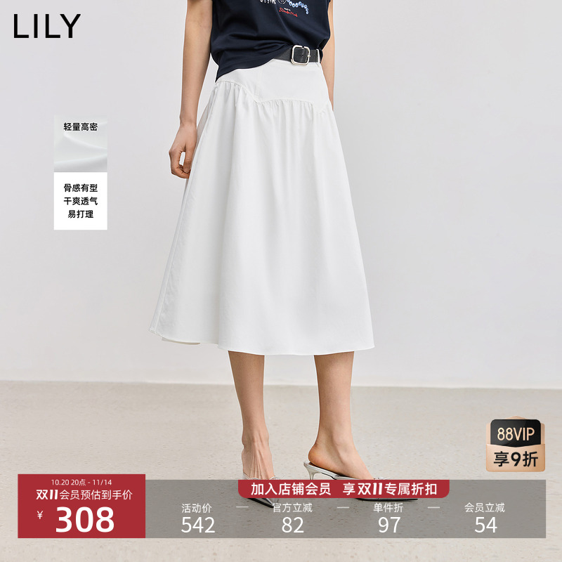 LILY新款极简风休闲通勤半身裙