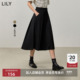 都市优雅时髦OL通勤压褶A字显瘦半身裙中长款 LILY新款 女装