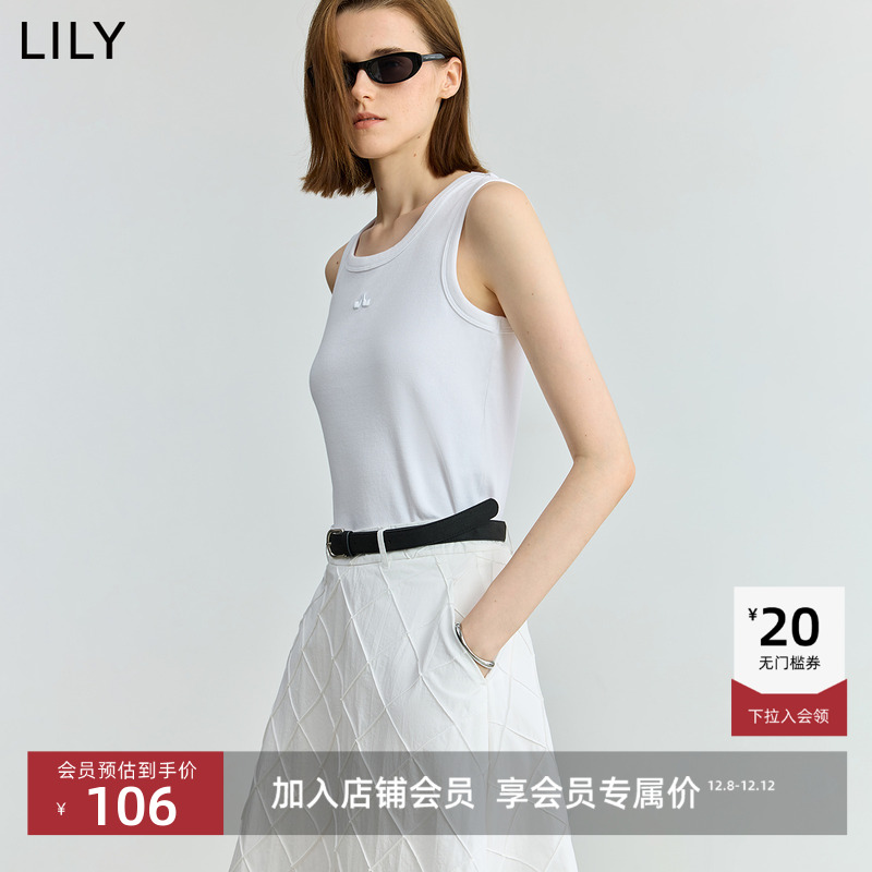 LILY吊带无袖修身弹力百搭T恤
