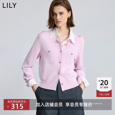 LILY开衫短款通勤小香风针织衫