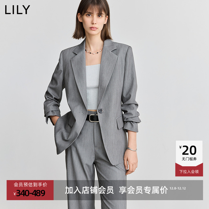 LILY通勤一粒扣百搭女装西装外套