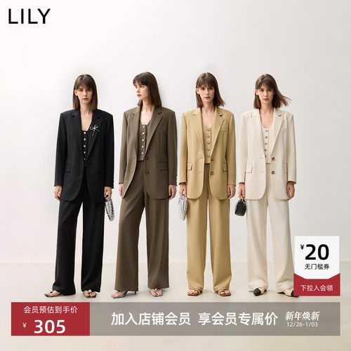 LILY2024秋款老钱风极简西装外套