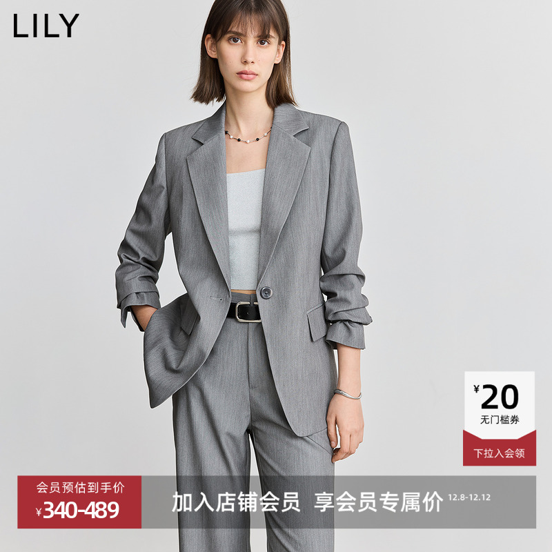 LILY通勤一粒扣百搭女装西装外套