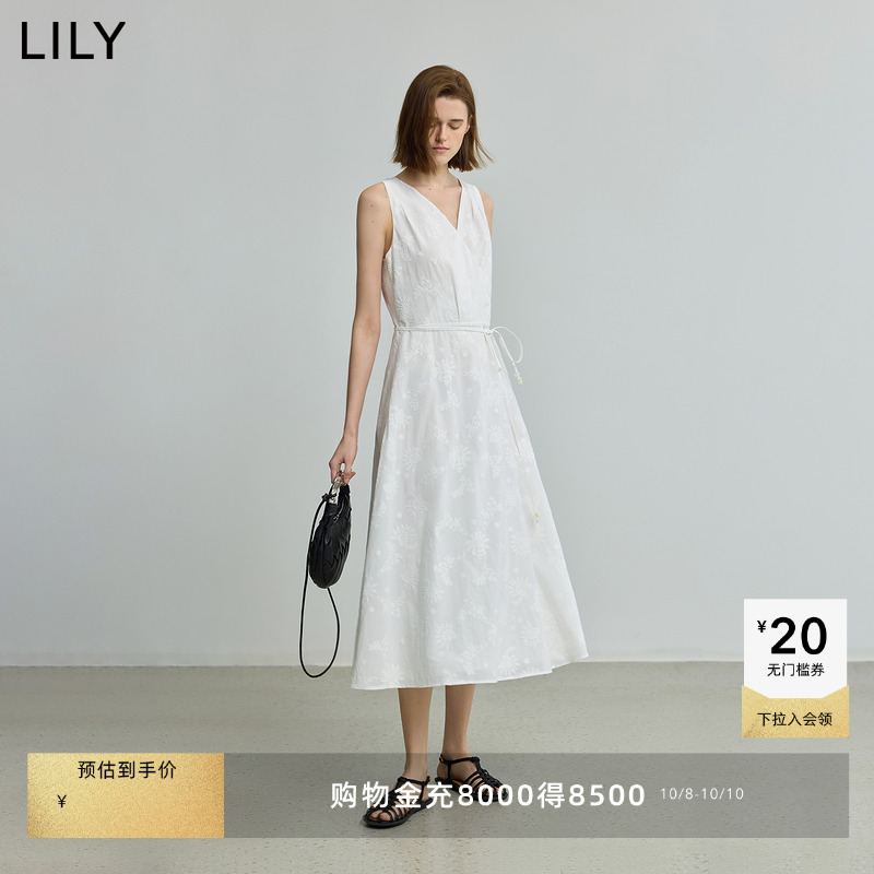 LILY收腰无袖新款背心连衣裙