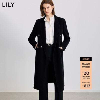 LILY轻量美丽诺羊毛双面呢大衣