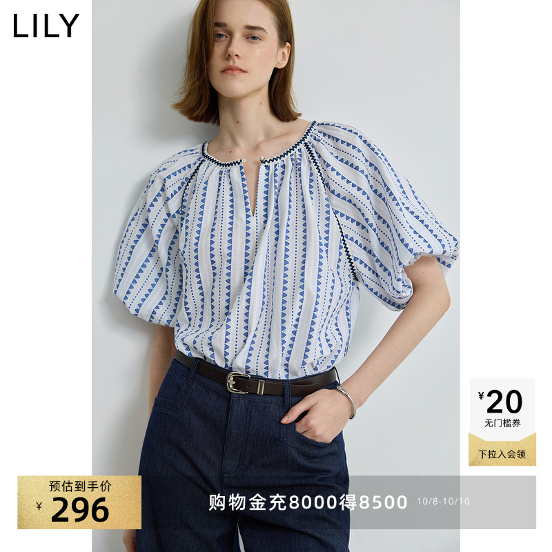 LILY通勤百搭休闲法式套头衫