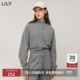 商场同款 LILY冬新款 女装 绵羊毛休闲运动风立领开衫 外套女