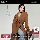 宋茜同款 奢品绒系列 商场同款 LILY冬新款 双面呢大衣外套女装