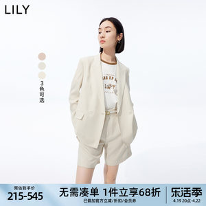 Lily新款醋酸舒适通勤无垫肩西装