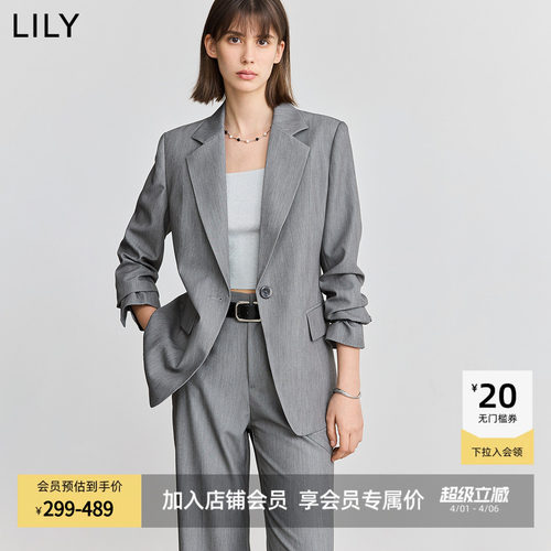 LILY通勤一粒扣百搭女装西装外套