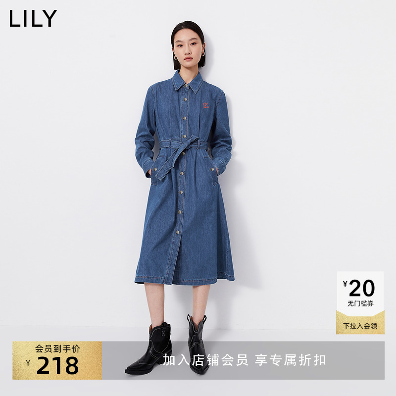 商场同款全棉复古牛仔连衣裙Lily