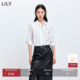 LILY2026春新款 外套 衬衫 女装 简约翻领正肩微宽松休闲通勤浅色长袖
