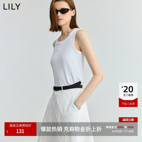 LILY吊带无袖修身弹力百搭T恤
