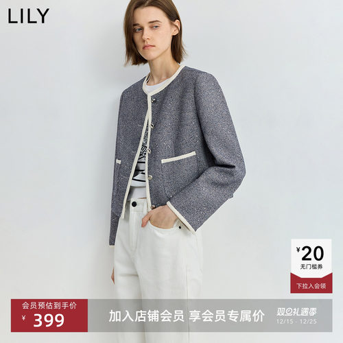 LILY通勤短款小香风新款外套