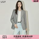 都市通勤气质时尚 百搭简洁一粒扣休闲西装 女装 LILY2024夏新款 外套