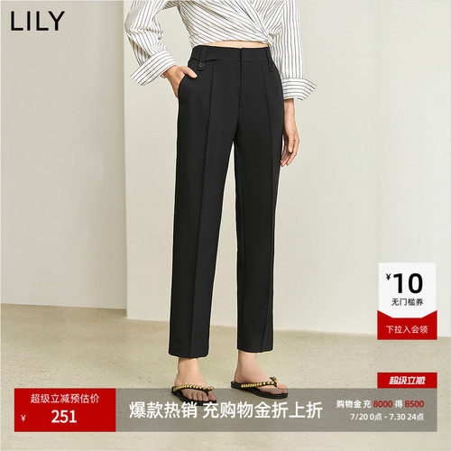 LILY职场通勤百搭显瘦高腰休闲裤