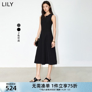 小黑裙通勤百搭LILY无袖女装修身