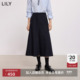 LILY2025冬新款 女装 羊毛混纺苏格兰格纹高腰气质毛呢鱼尾裙半身裙