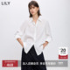 衬衫 LILY2026春新款 衬衣莫代尔镂空刺绣高级气质上衣米白色长袖 女