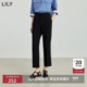 LILY2025新款 休闲裤 女装 小黑裤 醋酸混纺显瘦窄版 九分直筒裤 长裤