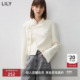 商场同款 LILY新款 新中式 立领系带国风气质白色短款 外套
