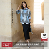 直筒半身裙 复古加厚休闲职场通勤西装 暖感磨毛 LILY冬新款