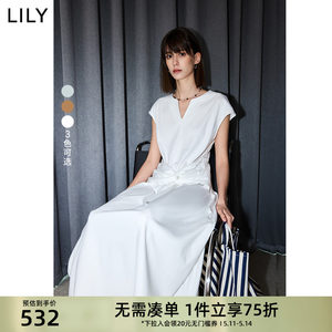 宽肩显瘦小飞袖LILY收腰连衣裙