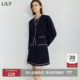 商场同款 LILY2025新款 女装 撞色气质通勤高级感针织开衫 外套