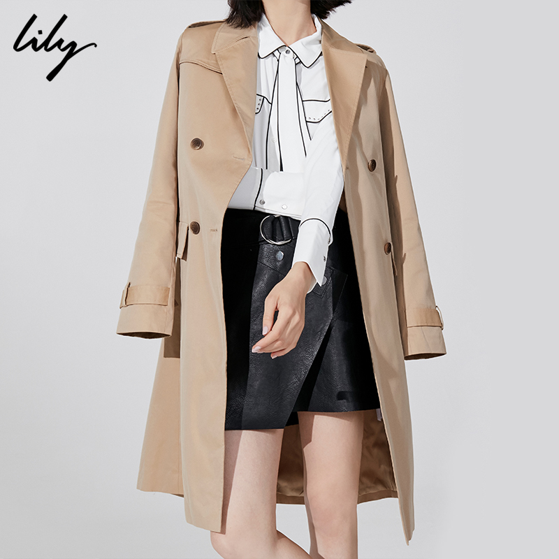 Ô¤ÊÛLily2018ÇïпäÓ¢Â×·çÈ«ÃÞϵ´øÖг¤¿î·çÒÂ118339C1917