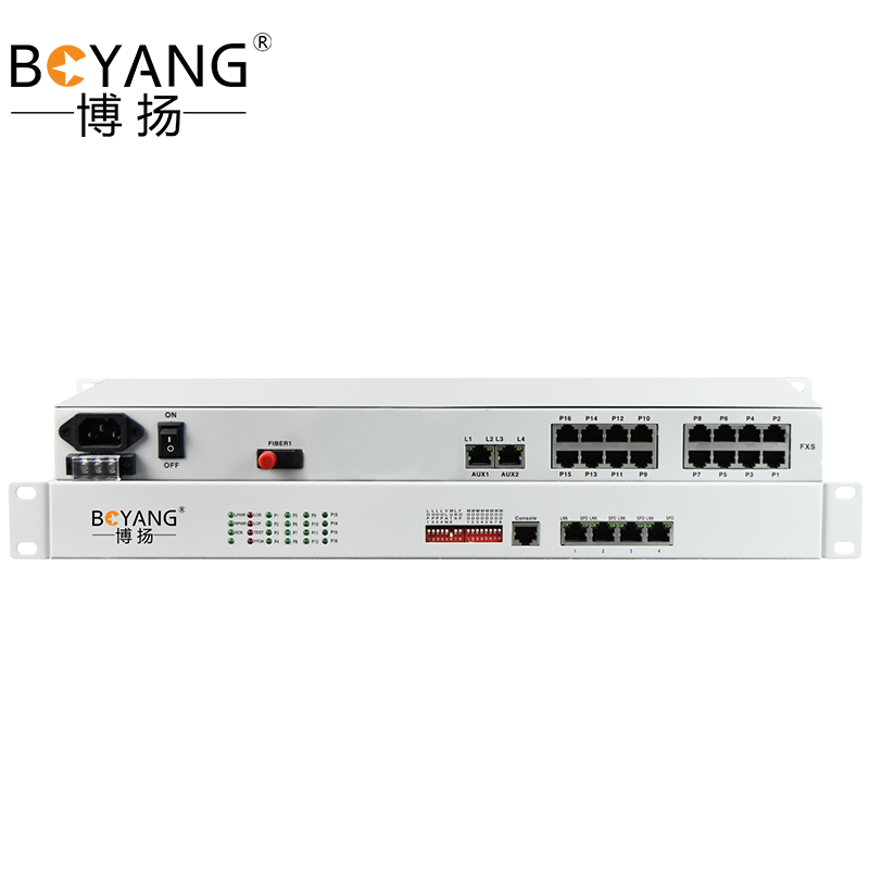 博扬（BOYANG）综合业务电话光端机8路电话+8路磁石+4路百兆以太