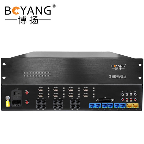 博扬非压缩HDMI视频光端机4路双向HDMI+4路双向音BY-4Hh4Aa32P4FE